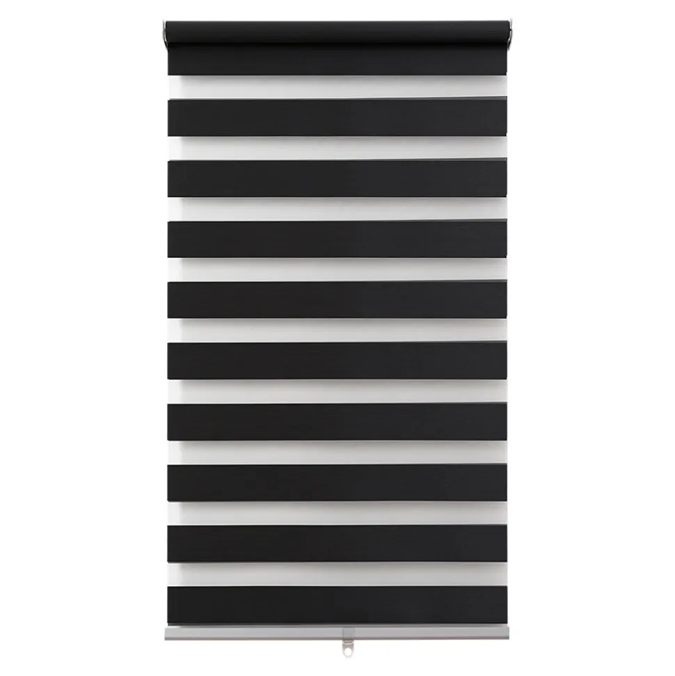 Store enrouleur jour / nuit sans perçage Keston noir l.80 x H.180cm Goodhome