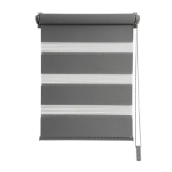 Store enrouleur jour / nuit gris anthracite l.37 x H.190 cm Madeco