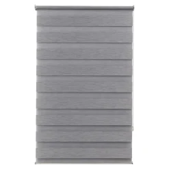Store enrouleur jour / nuit sans perçage Brize gris chiné l.90 x H.240cm Goodhome