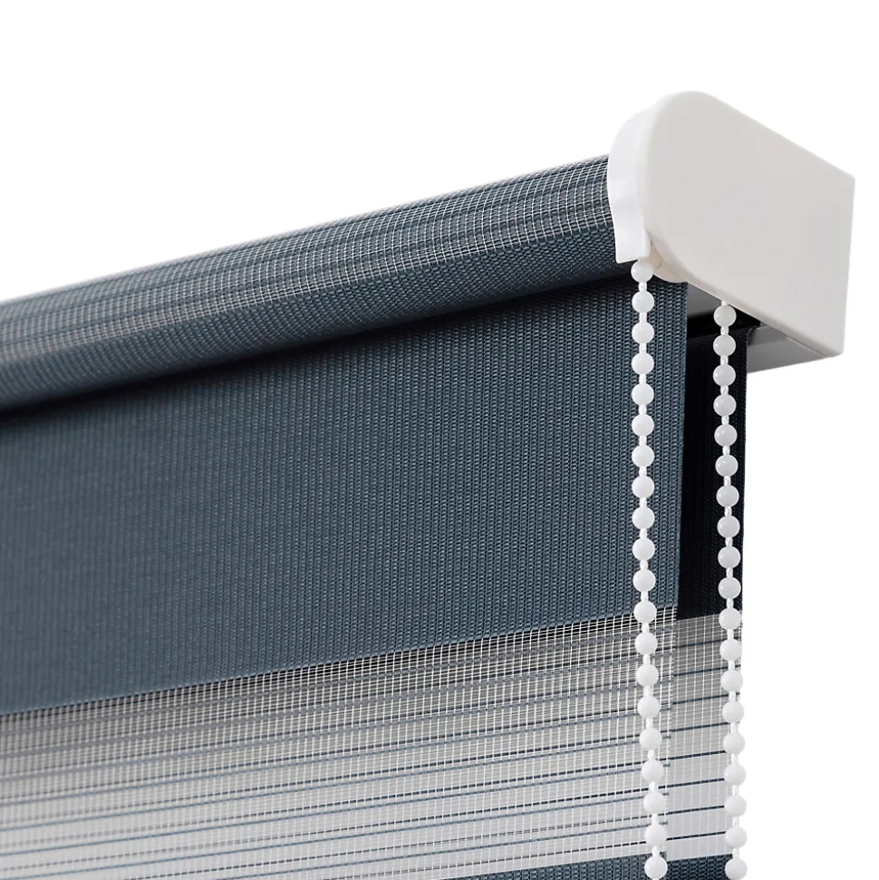 Store enrouleur jour / nuit sans perçage Elin 2 bleu l.40 x H.140cm Goodhome