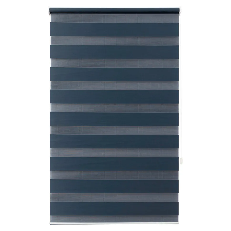 Store enrouleur jour / nuit sans perçage Elin 2 bleu l.80 x H.180cm Goodhome