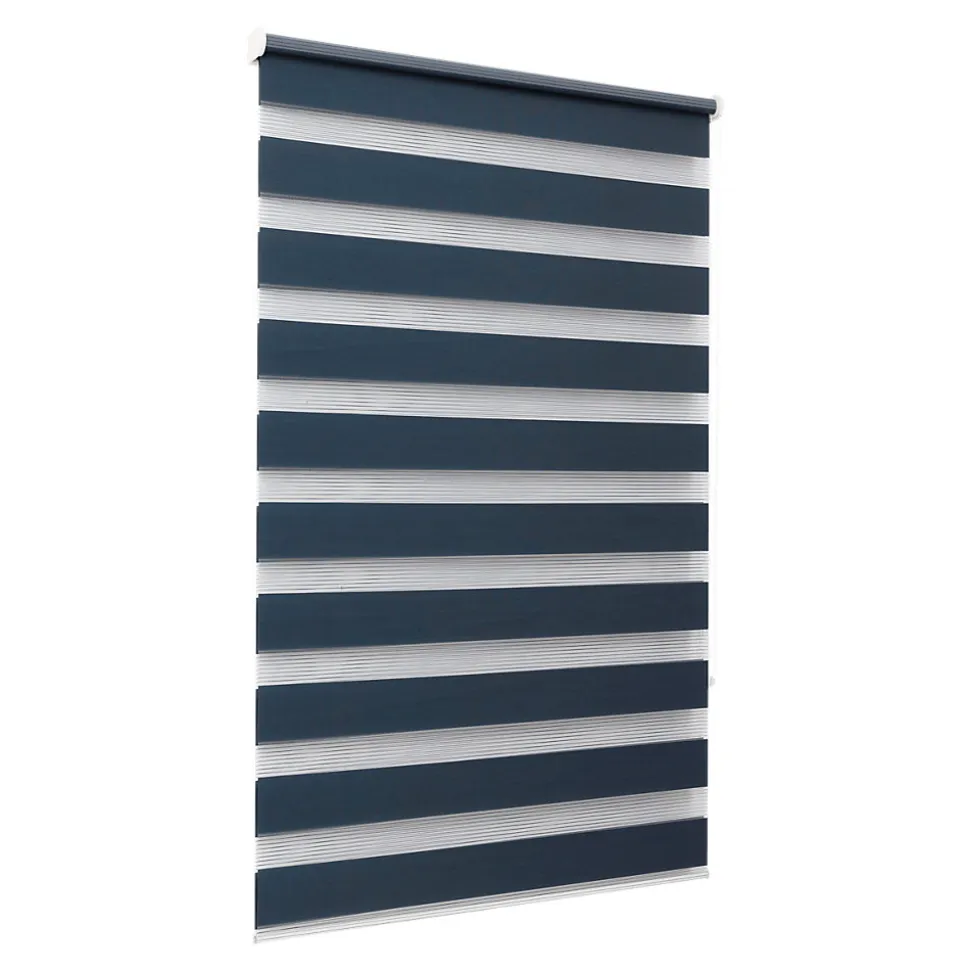 Store enrouleur jour / nuit sans perçage Elin 2 bleu l.80 x H.180cm Goodhome