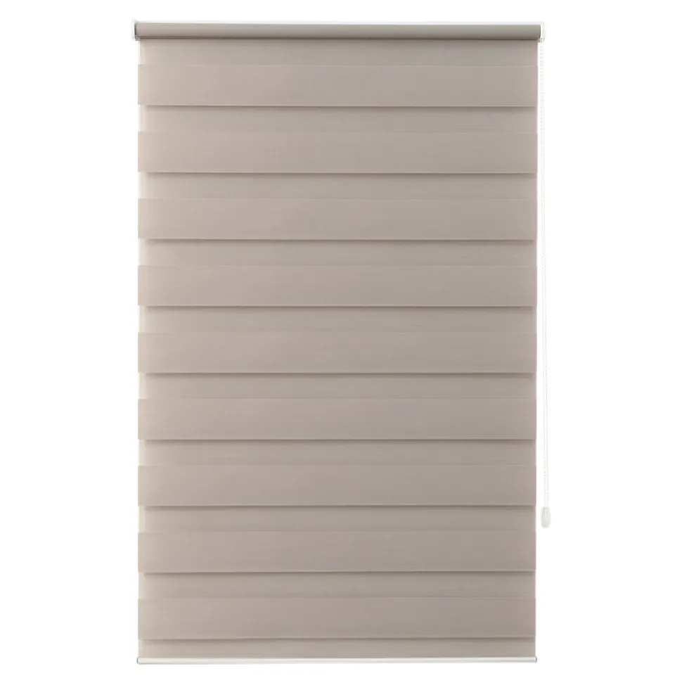 Store enrouleur jour / nuit sans perçage Elin 2 gris perle l.80 x H.180cm Goodhome