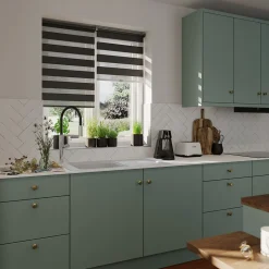 Store enrouleur jour / nuit sans perçage Keston noir l.55 x H.180cm Goodhome