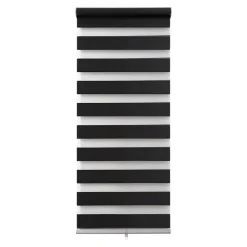 Store enrouleur jour / nuit sans perçage Keston noir l.60 x H.180cm Goodhome