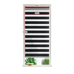 Store enrouleur jour / nuit sans perçage Keston noir l.60 x H.180cm Goodhome