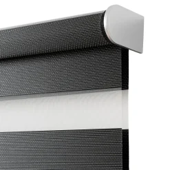 Store enrouleur jour / nuit sans perçage Keston noir l.60 x H.180cm Goodhome