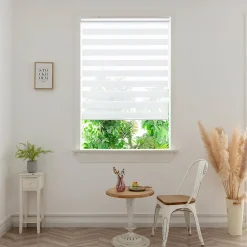 Store enrouleur jour / nuit sans perçage Elin 2 blanc cassé l.120 x H.180cm Goodhome