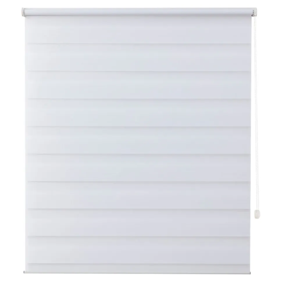 Store enrouleur jour / nuit sans perçage Elin 2 blanc cassé l.120 x H.180cm Goodhome