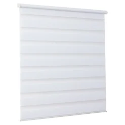 Store enrouleur jour / nuit sans perçage Elin 2 blanc cassé l.120 x H.180cm Goodhome