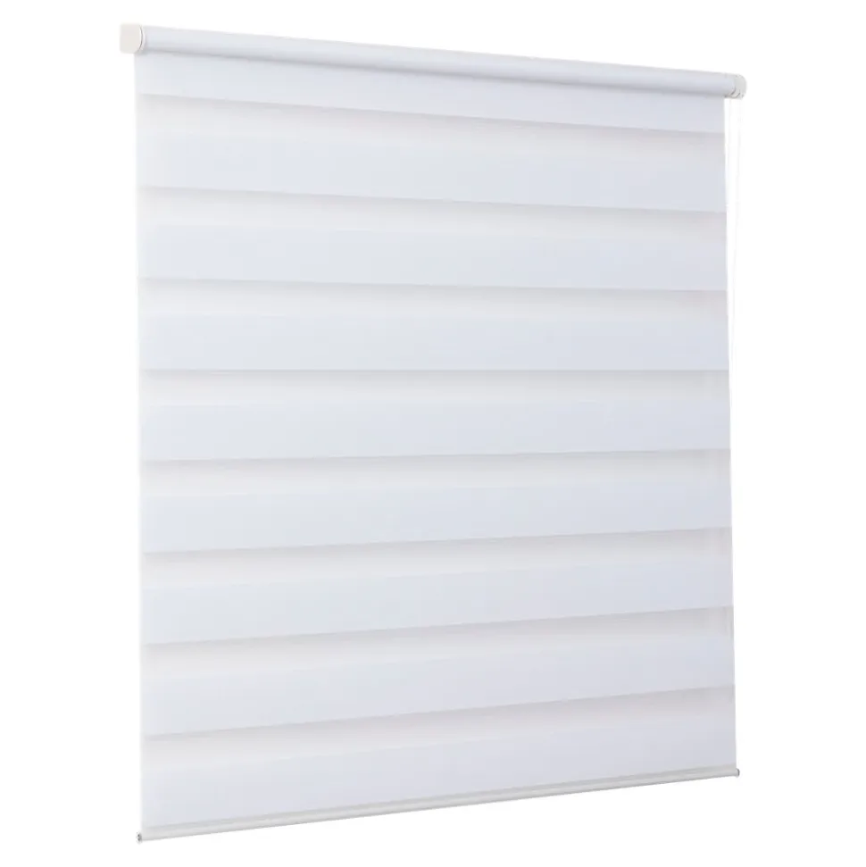 Store enrouleur jour / nuit sans perçage Elin 2 blanc cassé l.120 x H.180cm Goodhome