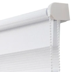 Store enrouleur jour / nuit sans perçage Elin 2 blanc cassé l.120 x H.180cm Goodhome