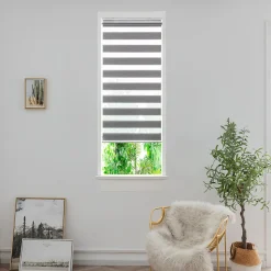 Store enrouleur jour / nuit sans perçage Brize gris chiné l.60 x H.240cm Goodhome