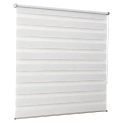 Store enrouleur jour / nuit sans perçage Brize blanc chiné l.180 x H.240cm Goodhome
