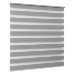 Store enrouleur jour / nuit sans perçage Elin 2 gris béton l.180 x H.240cm Goodhome