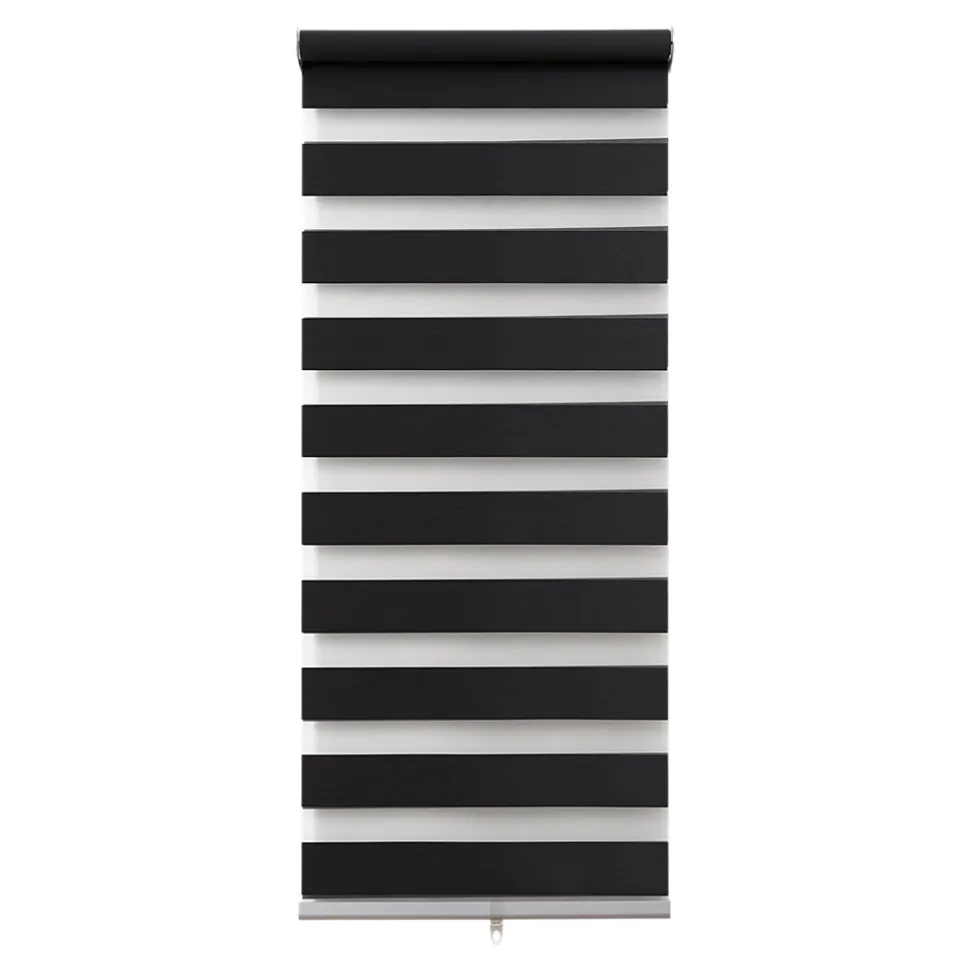 Store enrouleur jour / nuit sans perçage Keston noir l.40 x H.140cm Goodhome