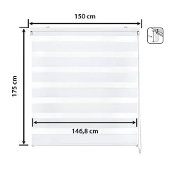 Store enrouleur jour et nuit - Easydeco - Blanc - 150 x 175 cm