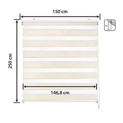 Store enrouleur jour et nuit - Easydeco - Lin - 150 x 250 cm