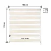 Store enrouleur jour et nuit - Easydeco - Lin - 150 x 175 cm