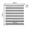 Store enrouleur jour et nuit - Easydeco - Gris - 180 x 175 cm