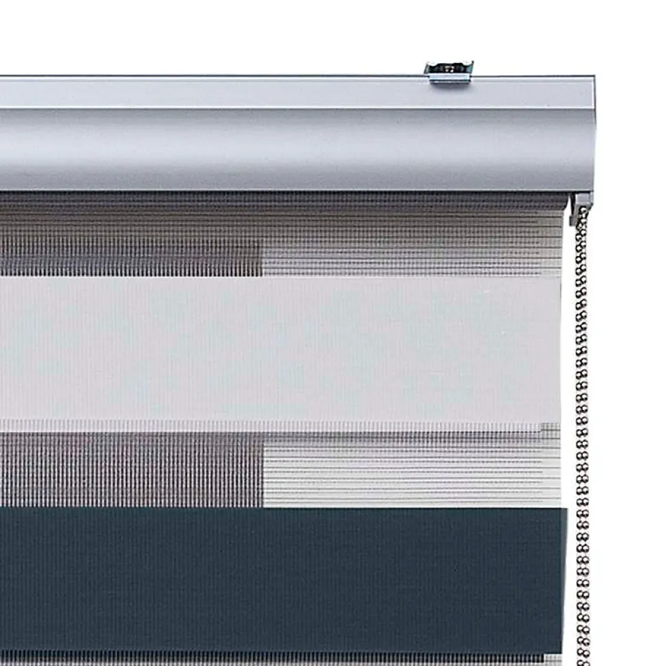 Store Enrouleur Jour Nuit Premium Finitions en Aluminium Blanc-Taupe-Graphite 180 x 250 cm