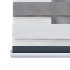 Store Enrouleur Jour Nuit Premium Finitions en Aluminium Blanc-Taupe-Graphite 200 x 250 cm