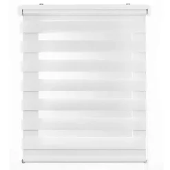 Store Enrouleur Jour Nuit Drop double tissage Blanc 180 x 180 cm