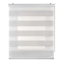 Store Enrouleur Jour Nuit Premium Finitions en Aluminium Gris clair 80 x 250 cm