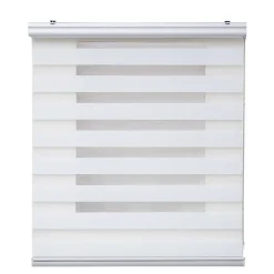 Store Enrouleur Jour Nuit Premium Finitions en Aluminium Blanc 140 x 250 cm