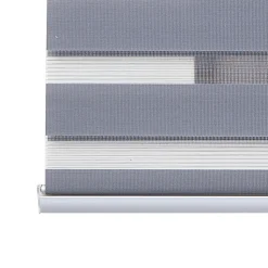 Store Enrouleur Jour Nuit Premium Finitions en Aluminium Argent 200 x 250 cm