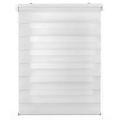 Store Enrouleur Jour Nuit Drop double tissage Blanc 100 x 180 cm