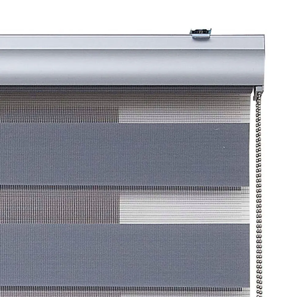 Store Enrouleur Jour Nuit Premium Finitions en Aluminium Argent 140 x 250 cm