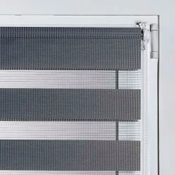 Store Enrouleur Jour Nuit sans perçage EasyFix Argent 150 x 180 cm