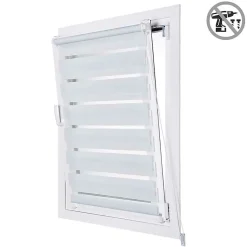 Store Enrouleur Jour Nuit sans perçage EasyFix Blanc 45 x 180 cm