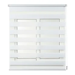 Store Enrouleur Jour Nuit sans perçage EasyFix Blanc 45 x 180 cm