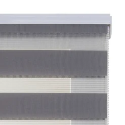 Store Enrouleur Jour Nuit Drop double tissage Gris 80X250