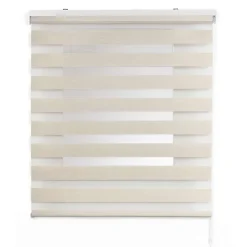 Store Enrouleur Jour Nuit Drop double tissage Lin 160 x 180 cm