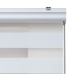 Store Enrouleur Jour Nuit Premium Finitions en Aluminium Blanc 80 x 250 cm