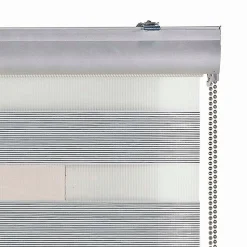 Store Enrouleur Jour Nuit Premium Finitions en Aluminium Gris 120 x 250 cm