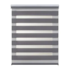 Store Enrouleur Jour Nuit Drop double tissage Gris 160X250