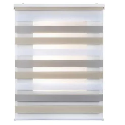 Store Enrouleur Jour Nuit Drop double tissage Tricolore 80 x 180 cm
