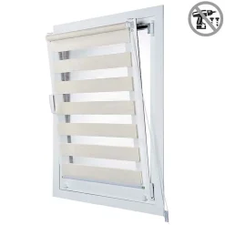Store Enrouleur Jour Nuit sans perçage EasyFix Lin 75 x 180 cm