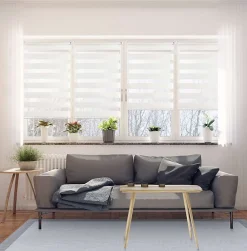 Store Enrouleur Jour Nuit sans perçage EasyFix Blanc 120 x 180 cm