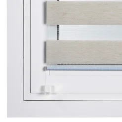 Store Enrouleur Jour Nuit sans perçage EasyFix Lin 150 x 180 cm
