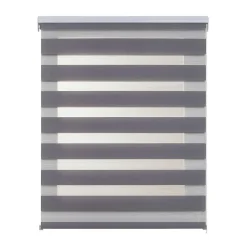 Store Enrouleur Jour Nuit Drop double tissage Argent 140 x 250 cm