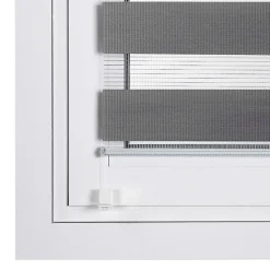 Store Enrouleur Jour Nuit sans perçage EasyFix Argent 75 x 180 cm