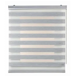 Store Enrouleur Jour Nuit Premium Finitions en Aluminium Gris 160 x 250 cm