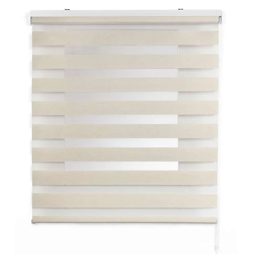 Store Enrouleur Jour Nuit Drop double tissage Lin 100 x 180 cm