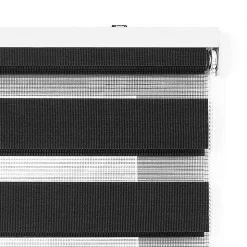 Store Enrouleur Jour Nuit Drop double tissage Argent 180X250