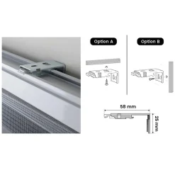 Store Enrouleur Jour Nuit Drop double tissage Argent 180X250